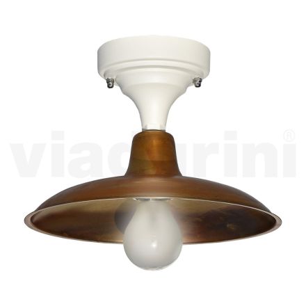 Llampa tavani Vintage Outdoor në Alumin dhe Tunxh Prodhuar në Itali - Adela Viadurini