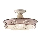 Llambë tavani vintage prej qeramike dhe hekuri të punuar me dorë 2 përmasa - Alessandria Viadurini