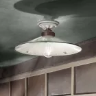 Llamba Tavani Vintage ne Qeramike dhe Hekur Pune Dore ne 3 Madhesi - Asti Viadurini