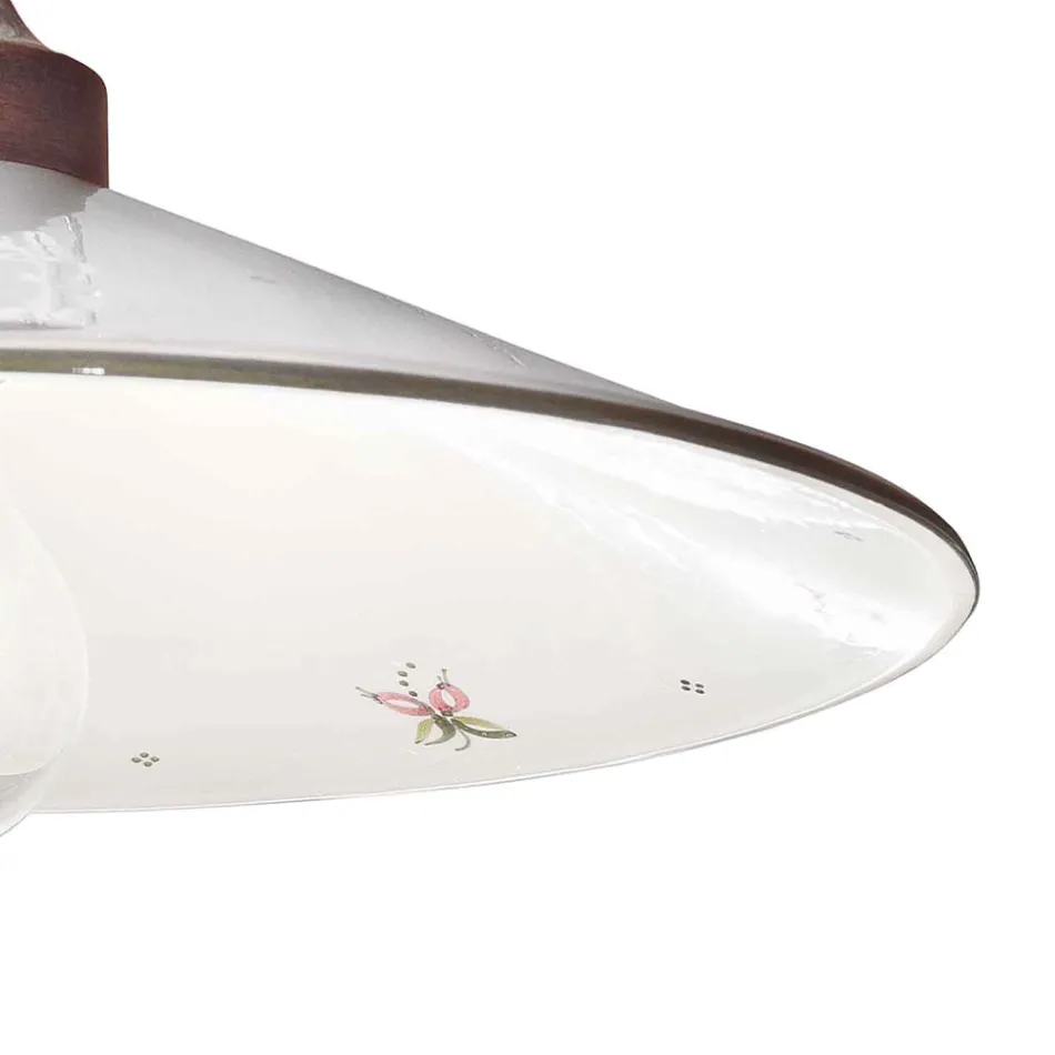 Llamba Tavani Vintage ne Qeramike dhe Hekur Pune Dore ne 3 Madhesi - Asti Viadurini