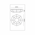 Llambë tavan e cilësisë së mirë në bronz dhe qelq të djegur me madhësi 2 - Lidhur nga Il Fanale Viadurini