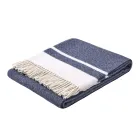 Plaid me përzierje leshi ultra të butë dhe me gëzof Prodhuar në Itali - Caldoso Viadurini