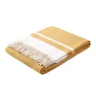 Plaid me përzierje leshi ultra të butë dhe me gëzof Prodhuar në Itali - Caldoso Viadurini