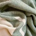 Plaid me përzierje leshi ultra të butë dhe me gëzof Prodhuar në Itali - Caldoso Viadurini