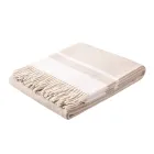 Plaid me përzierje leshi ultra të butë dhe me gëzof Prodhuar në Itali - Caldoso Viadurini