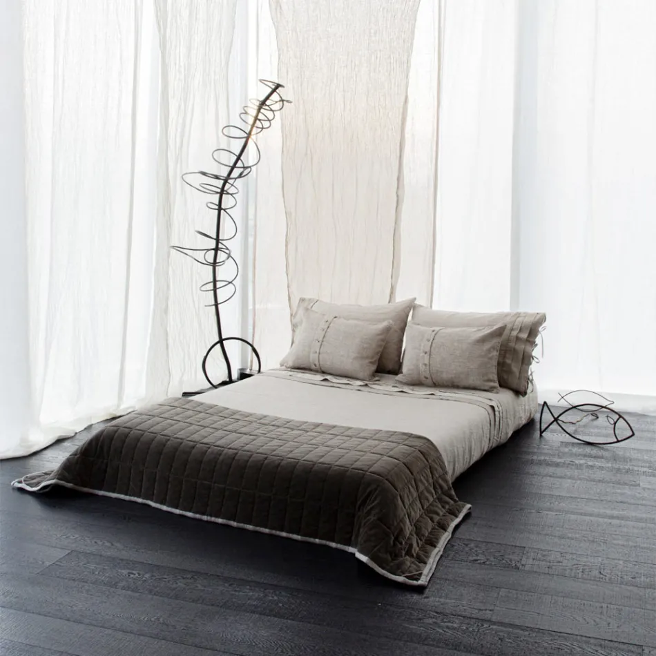 Plaid me saten pambuku dhe senil me lurex, shkumës ose retro Border - Tortoro Viadurini