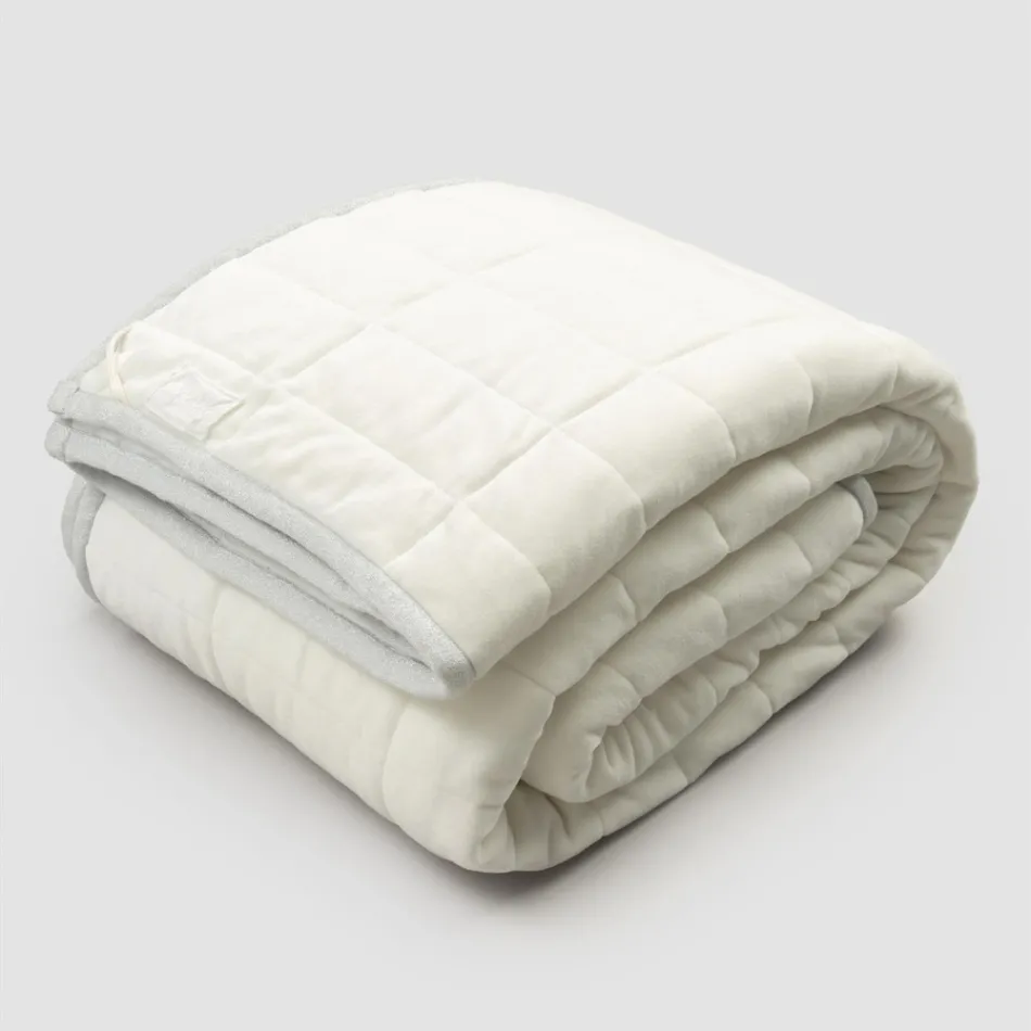 Plaid me saten pambuku dhe senil me lurex, shkumës ose retro Border - Tortoro Viadurini