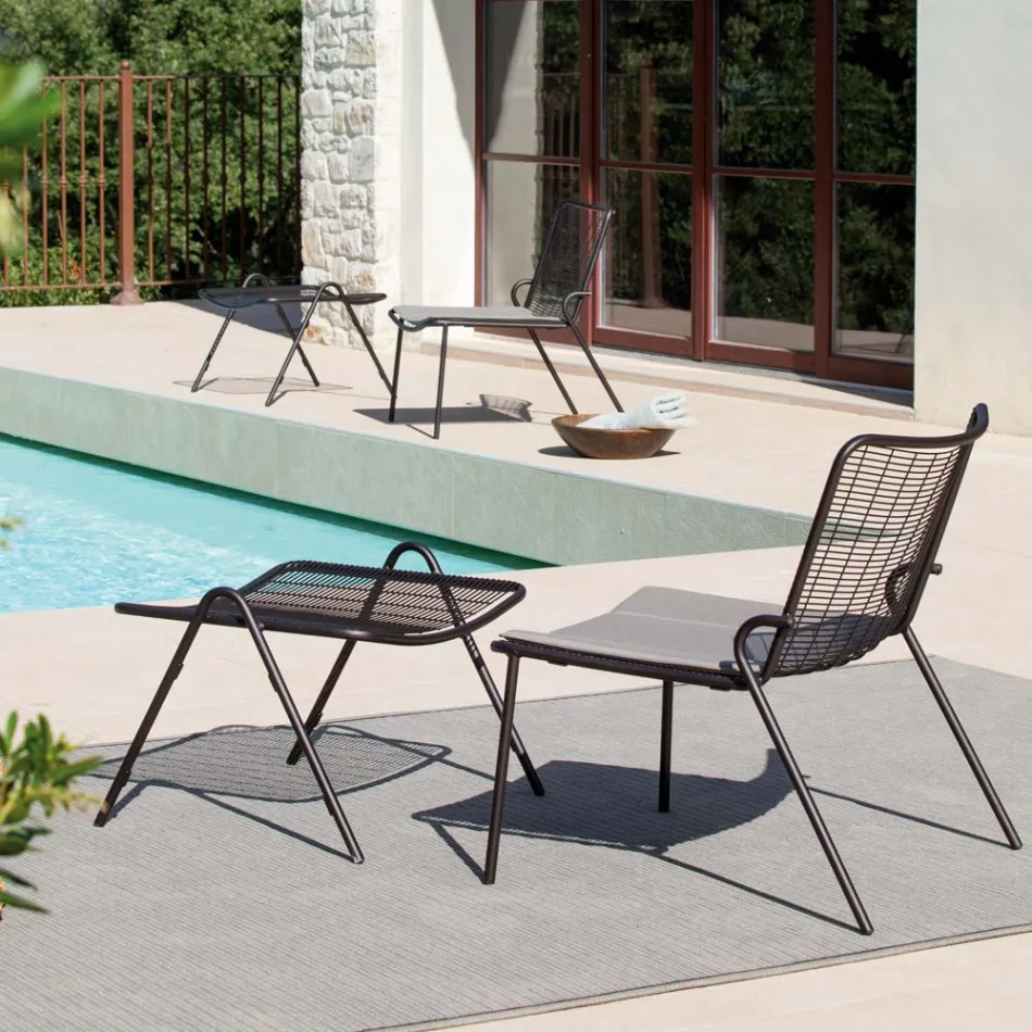 Këmbë kopshti me Strukturë çeliku të galvanizuar Prodhuar në Itali - Elvia Viadurini