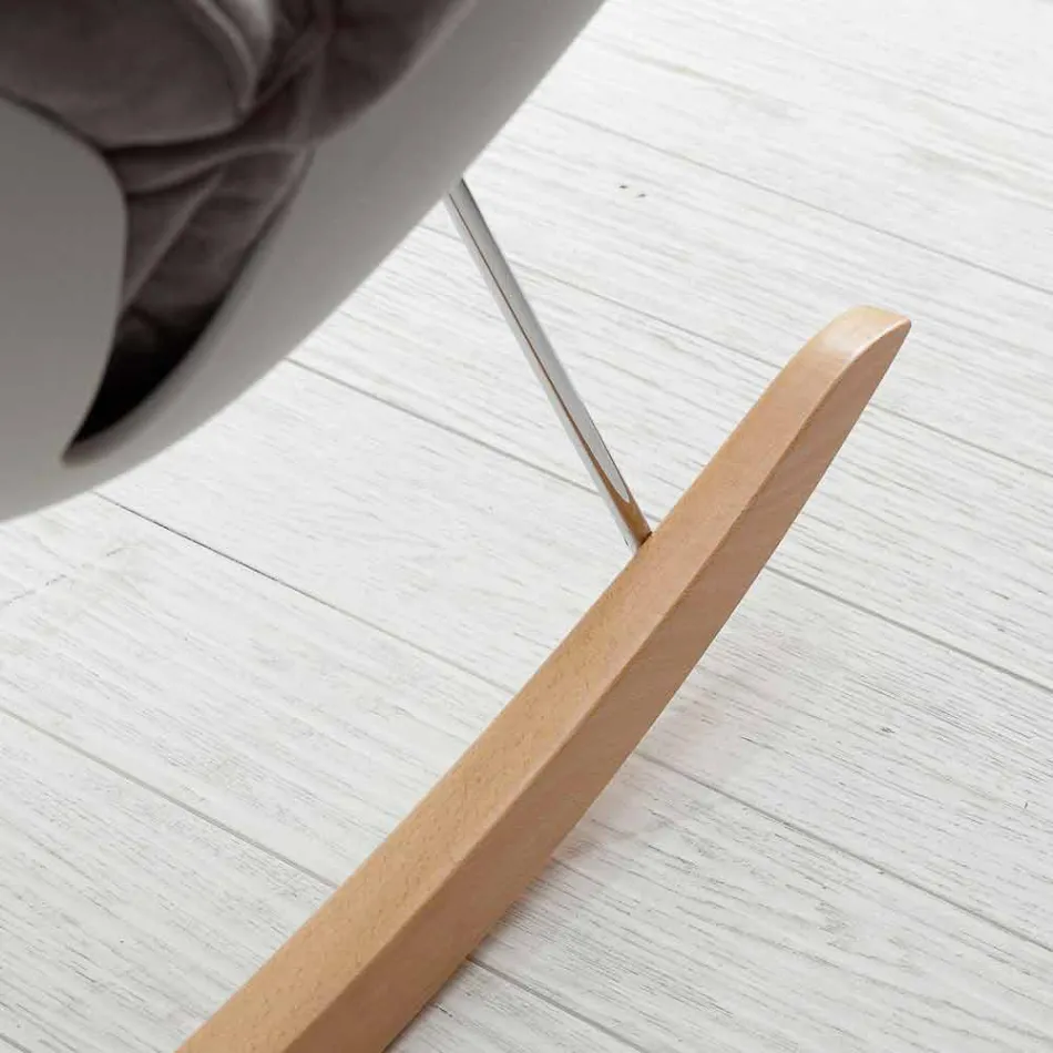 Karrige lëkundëse me jastëk moderne të butë të heqshme Acacia Viadurini