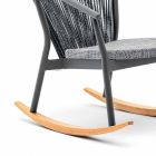 Karrige lëkundëse në natyrë në dru dhe pëlhura të ngurta - Smart nga Varaschin Viadurini