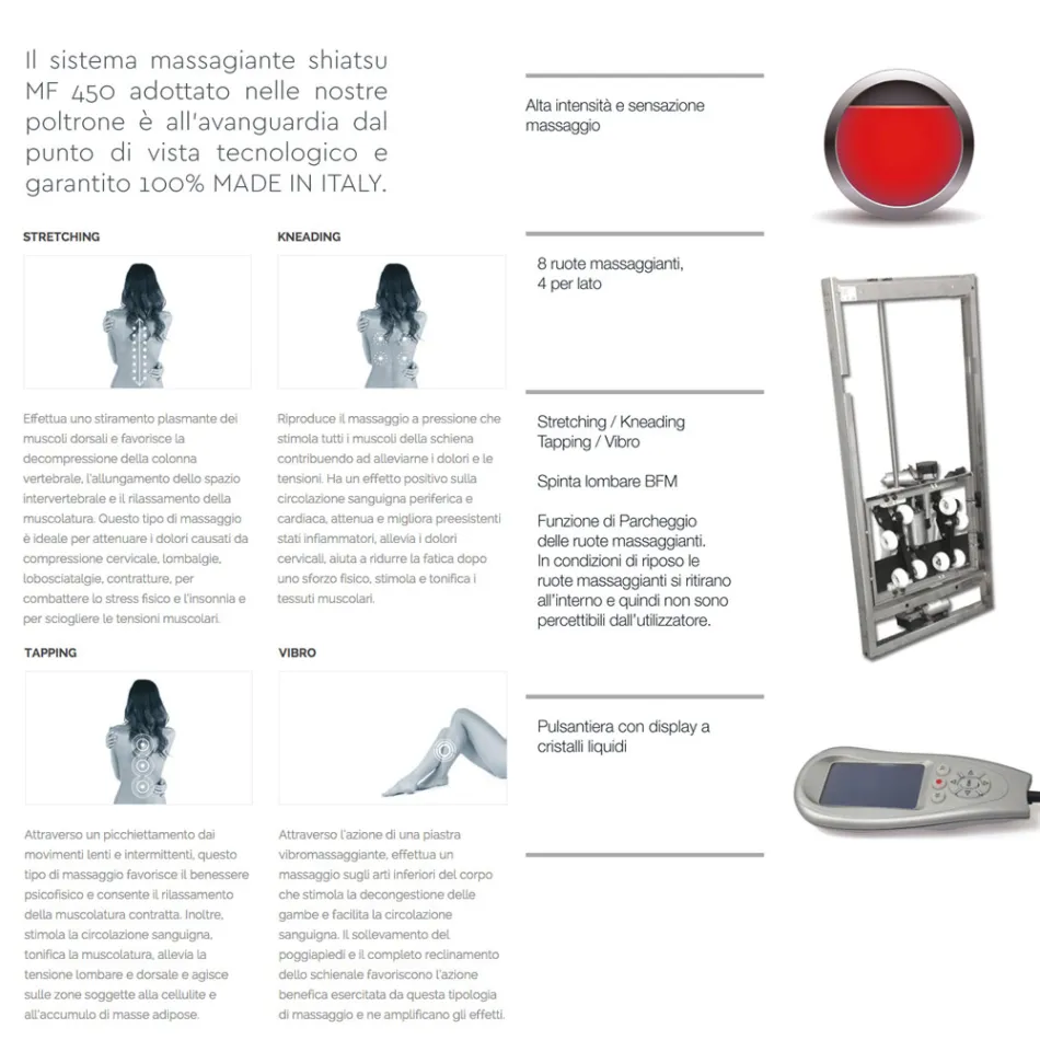 Karrige ngritëse me 2 motorra me masazh shiatsu e prodhuar në Itali Bria Viadurini