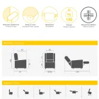 Karrige ashensore me 2 motorë dhe funksione ashensore/relaksuese/krevat Prodhuar në Itali - Giorgia Viadurini