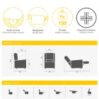 Kolltukë ngritëse me funksione ngritëse, relaksuese dhe shtrati Prodhuar në Itali - Talita Viadurini