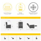 Kolltukë ngritëse me sedilje tepër të madhe në Made in Italy Pëlhurë - Margaret Viadurini