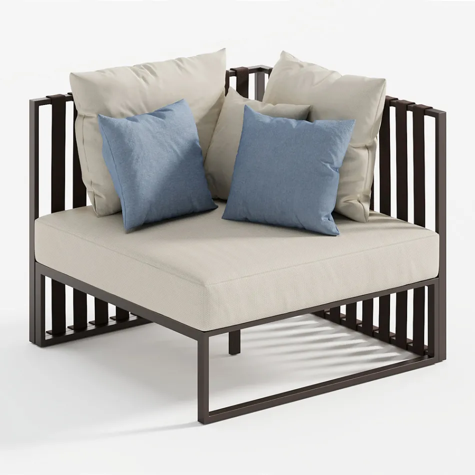 Kolltukë e jashtme në këndin e majtë në alumin dhe rripa Prodhuar në Itali - Juliediv Viadurini