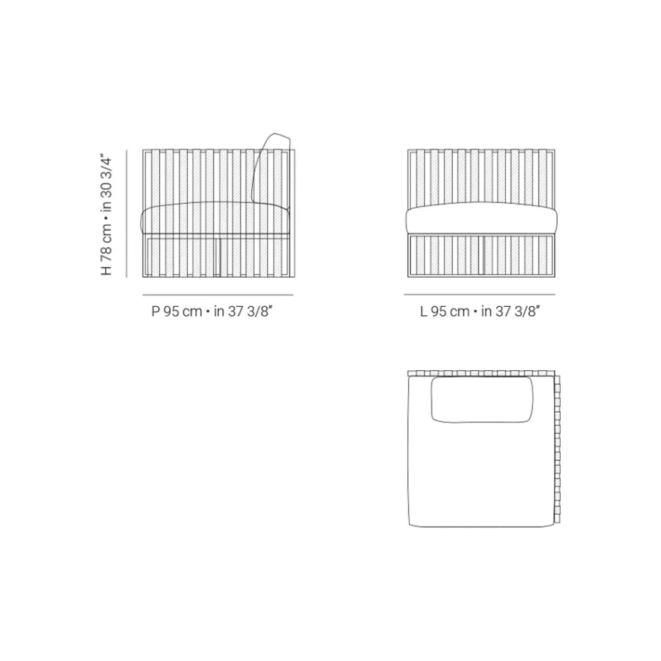 Kolltukë e jashtme në këndin e majtë në alumin dhe rripa Prodhuar në Itali - Juliediv Viadurini