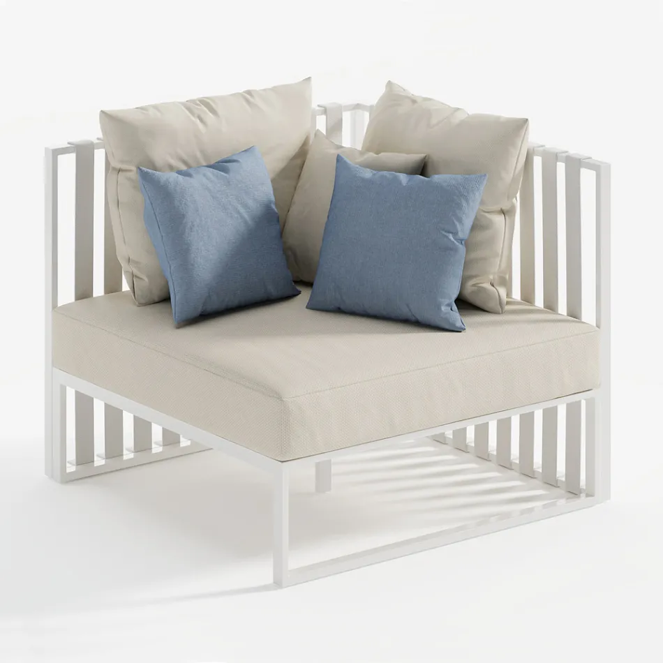 Kolltukë e jashtme në këndin e majtë në alumin dhe rripa Prodhuar në Itali - Juliediv Viadurini