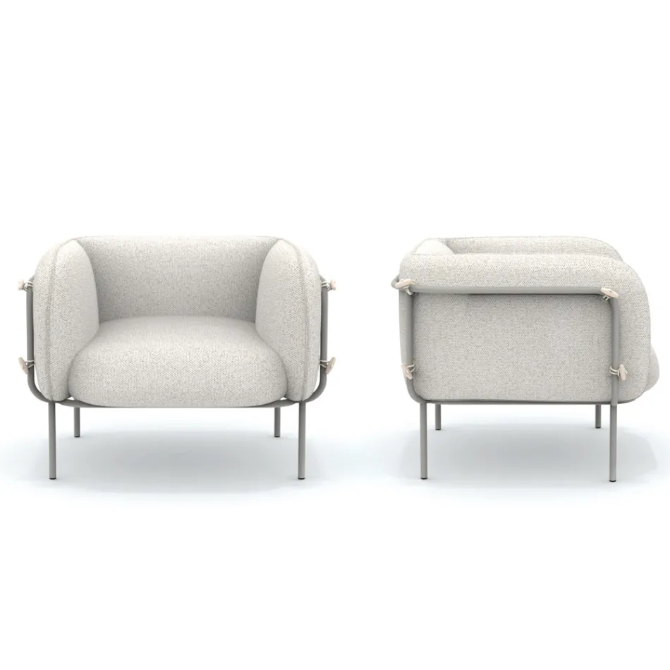 Kolltukë e ulët në natyrë me sedilje të mbushur Prodhuar në Itali - Mbjellëse Viadurini