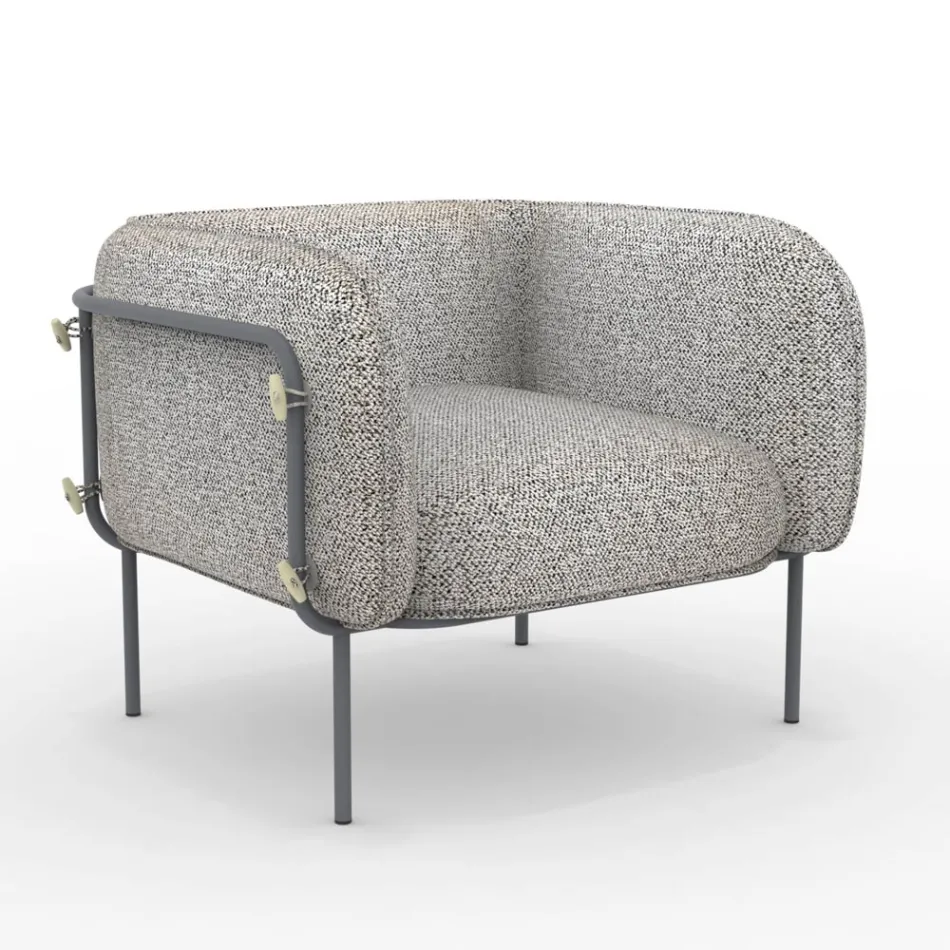 Kolltukë e ulët në natyrë me sedilje të mbushur Prodhuar në Itali - Mbjellëse Viadurini