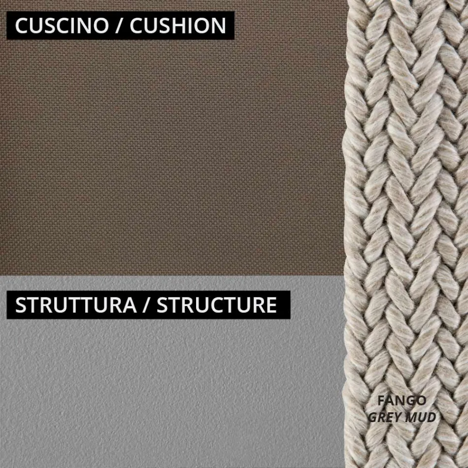 Kolltukë e ulët kopshti me jastëk të përfshirë Made in Italy - Prato Viadurini