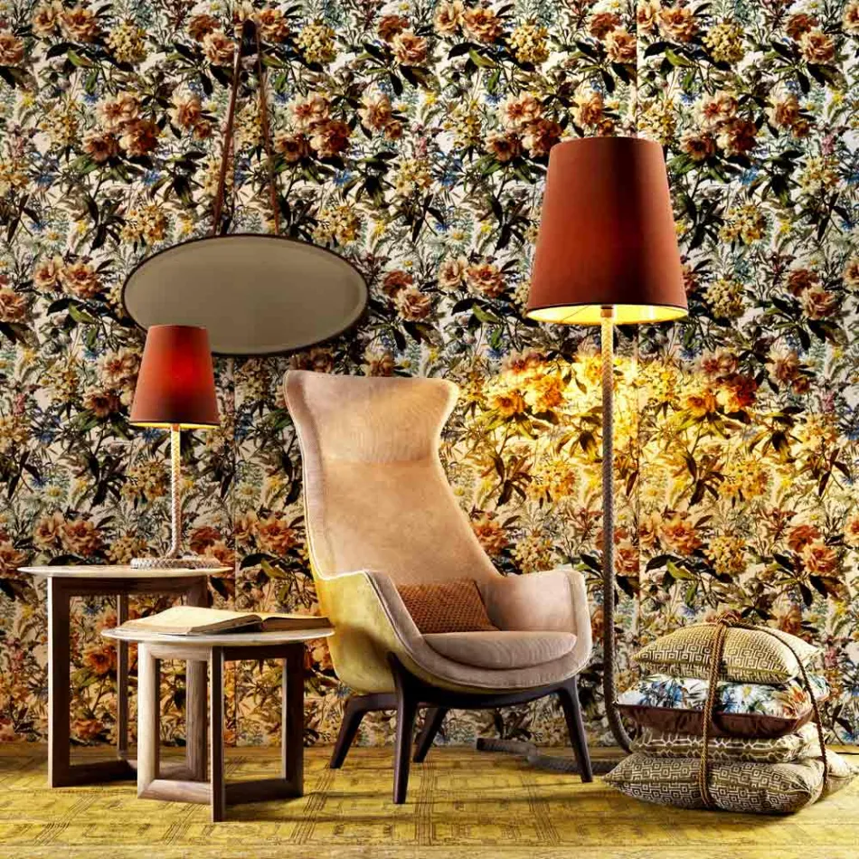 Dizajn kolltuk bergére në pëlhurë Grilli Wilde 100% e bërë në Itali Viadurini