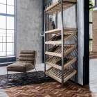 Kolltukë klasike me dizajn çeliku dhe lëkure artificiale kafe ose e zezë - Kendy Viadurini