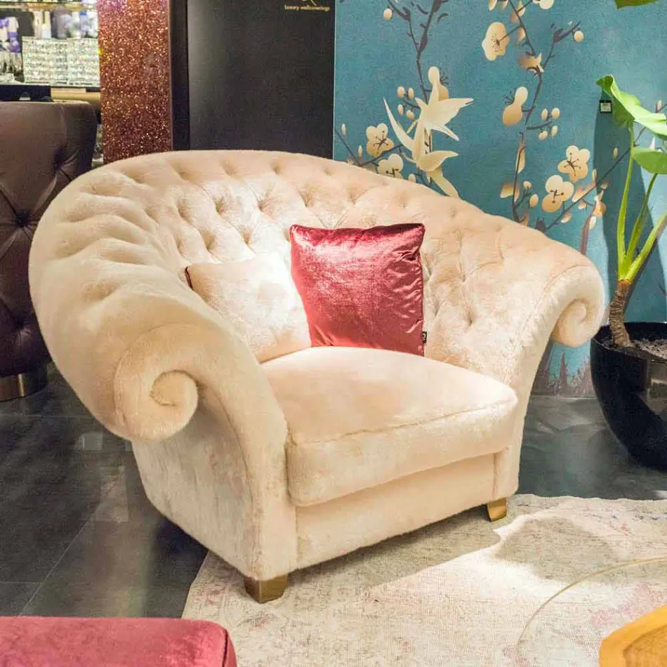 Balma capitonnè kolltuk leshi klasik faux Viadurini