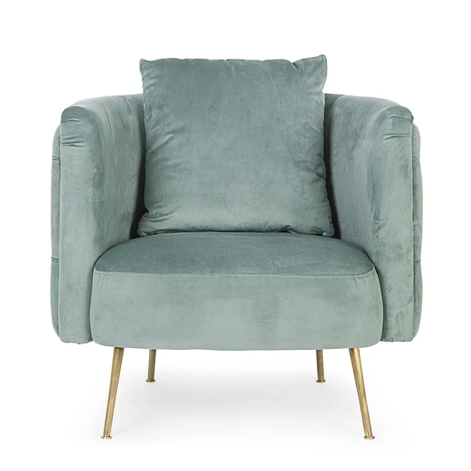 Kolltukë klasik në dru të veshur me susta me efekt kadife Homemotion - Nichy Viadurini