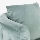 Kolltukë klasik në dru të veshur me susta me efekt kadife Homemotion - Nichy Viadurini