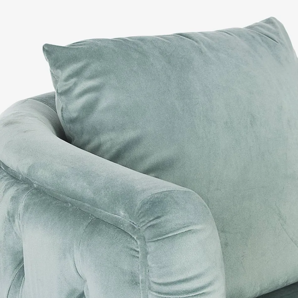 Kolltukë klasik në dru të veshur me susta me efekt kadife Homemotion - Nichy Viadurini