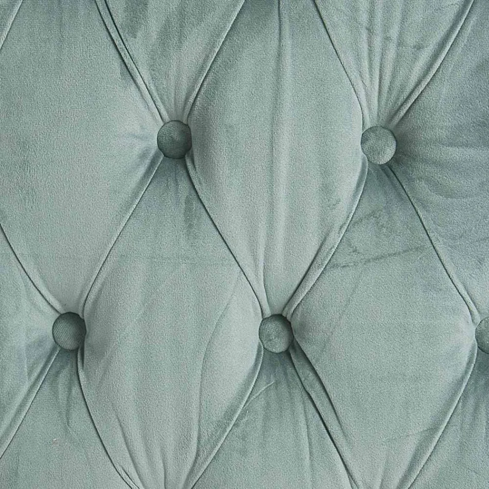 Kolltukë klasik në dru të veshur me susta me efekt kadife Homemotion - Nichy Viadurini