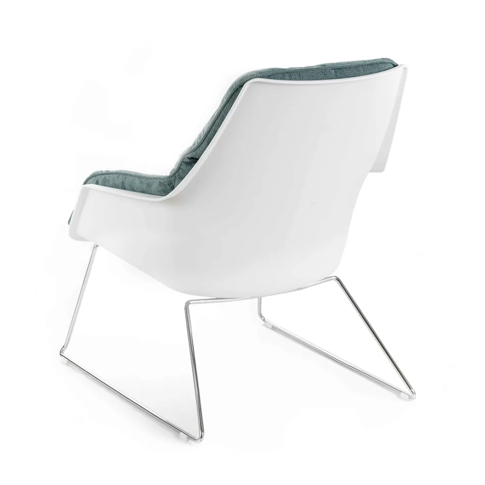 Kolltukë me bazë metalike, strukturë polipropileni dhe jastëkë prej pëlhure - tabletë Viadurini