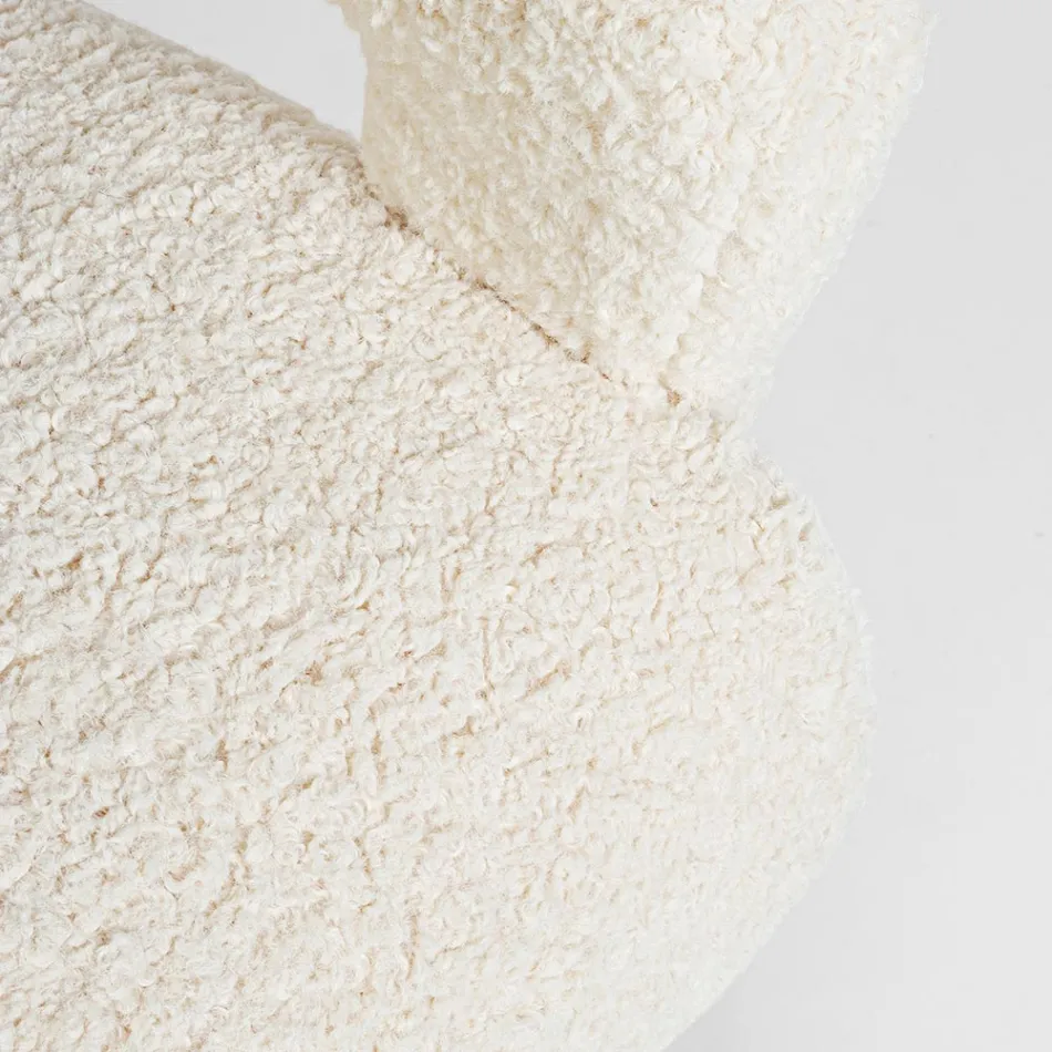 Kolltukë me Mbështetës krahësh në Ndenjëse prej gome dhe me efekt leshi - Patrizia Viadurini