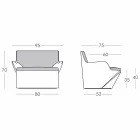 Kolltuk me mbështetëse krahësh Slide Kami Dizajn modern i prodhuar në Itali Viadurini