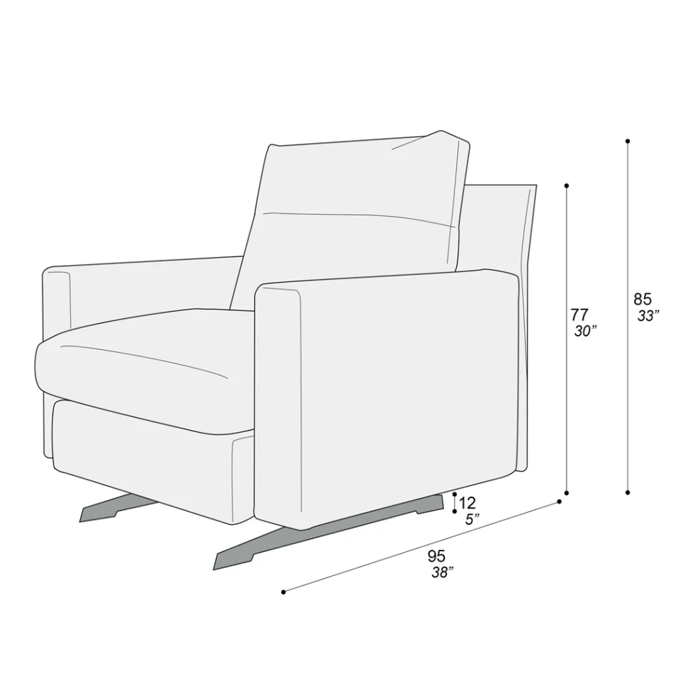 Kolltukë me jastëk sediljeje të mbushur me pendë dhe poliestër Prodhuar në Itali - Malizioso Viadurini