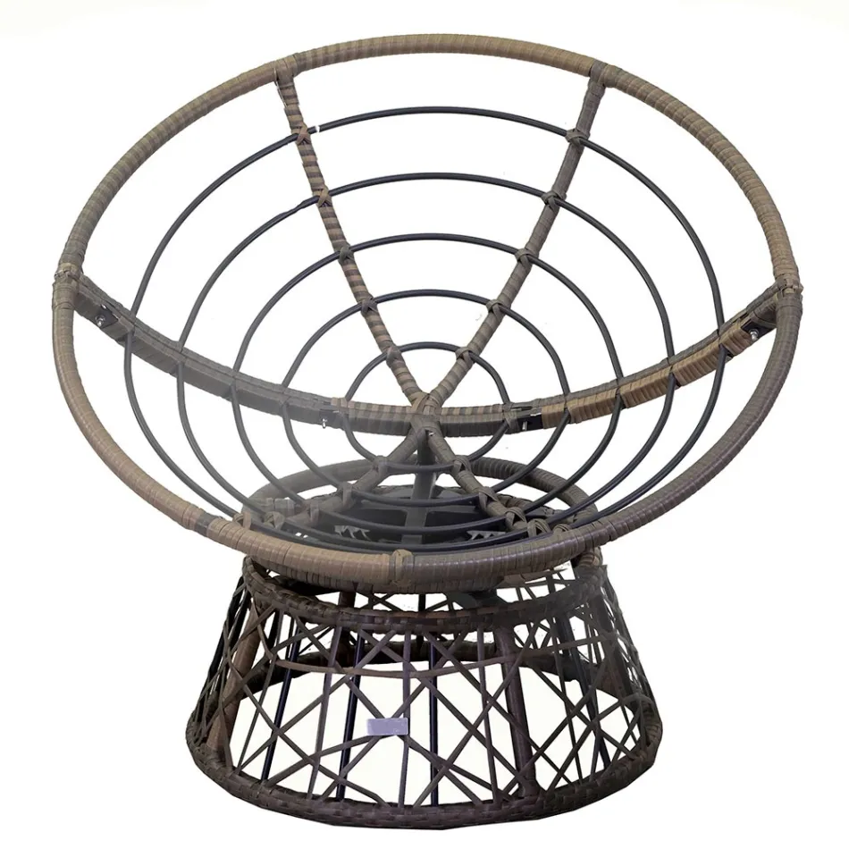 Kolltukë me Kornizë Alumini E Mbuluar me Polirattan dhe Tavolinë Kafe - Puntina Viadurini