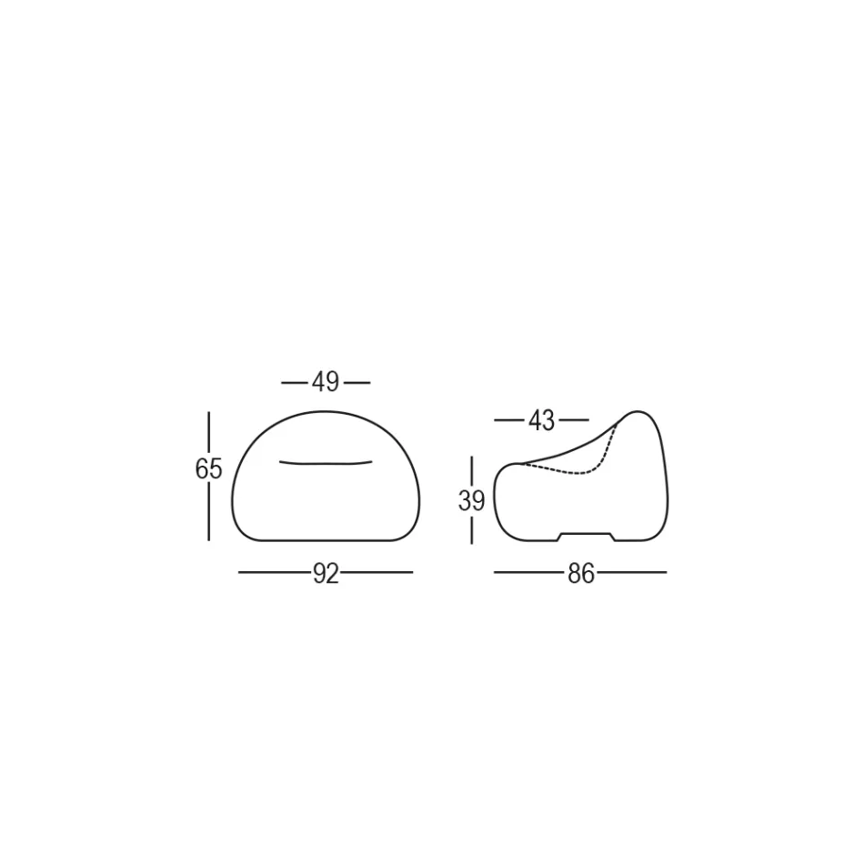 Dizajni i kolltukut të jashtëm me polietileni me ngjyrë Prodhuar në Itali - Ervin Viadurini