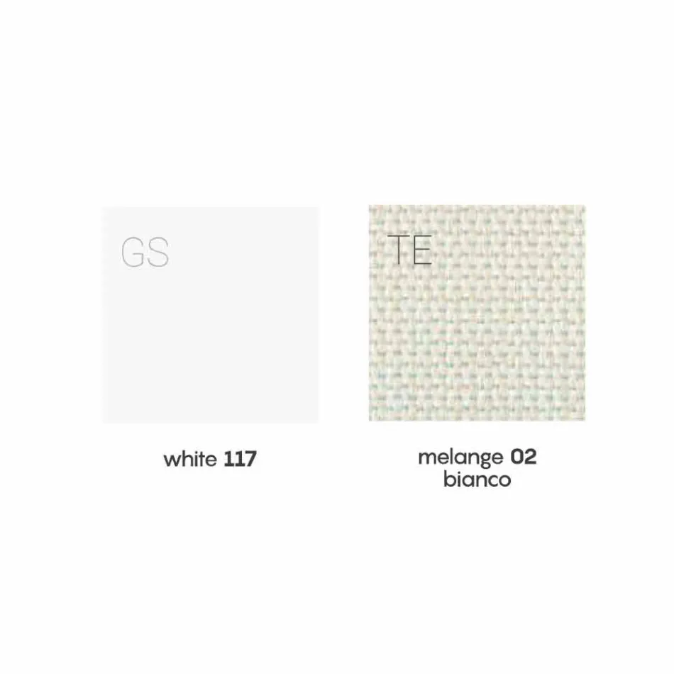 Kolltuk i jashtme i veshur me susta me dizajn të bardhë dhe modern - Samurai nga Myyour Viadurini