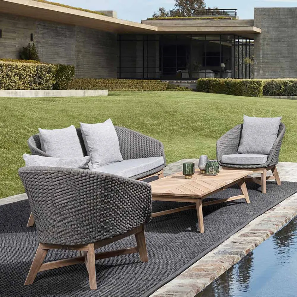 Kolltukë në natyrë në gërshetim me litar dhe dru tik, Homemotion - Callum Viadurini