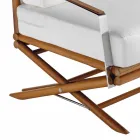 Kolltuk i jashtëm në dru natyral ose me shkëlqim ose me ngjyrë të zezë dhe jastëk Matt - Suzana Viadurini