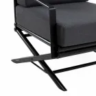 Kolltuk i jashtëm në dru natyral ose me shkëlqim ose me ngjyrë të zezë dhe jastëk Matt - Suzana Viadurini