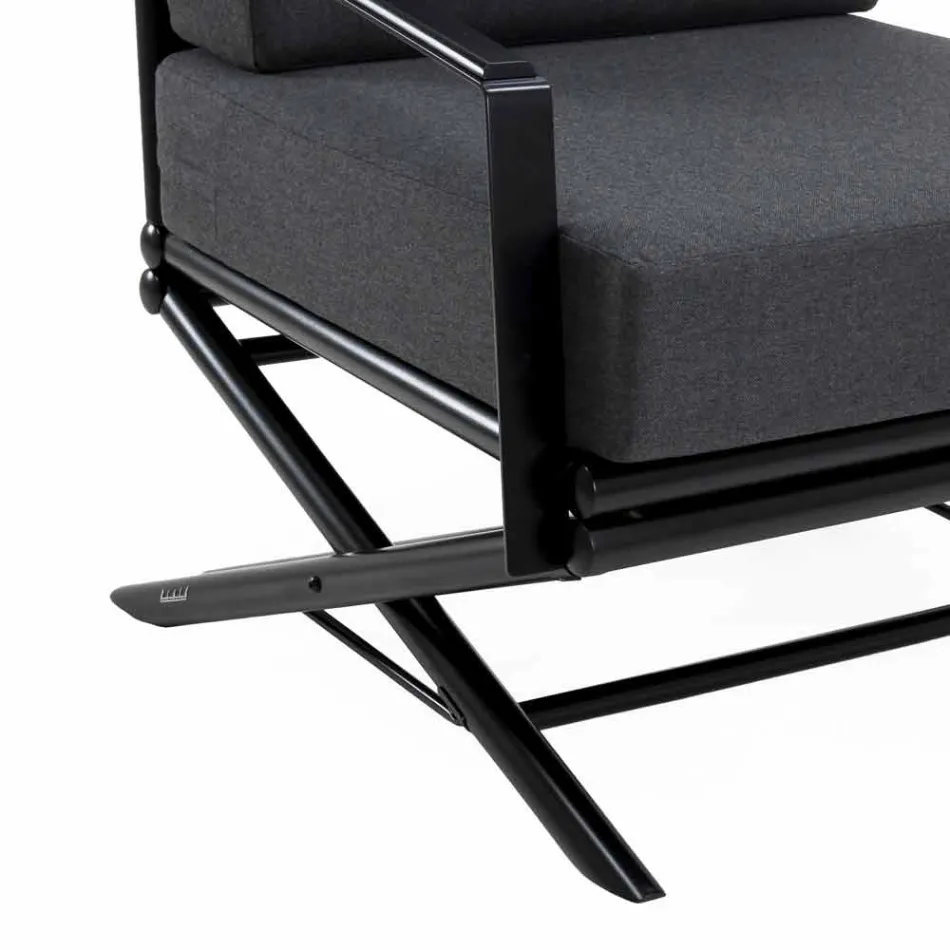 Kolltuk i jashtëm në dru natyral ose me shkëlqim ose me ngjyrë të zezë dhe jastëk Matt - Suzana Viadurini