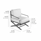 Kolltuk i jashtëm në dru natyral ose me shkëlqim ose me ngjyrë të zezë dhe jastëk Matt - Suzana Viadurini