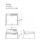 Kolltukë metalike në natyrë me jastëk luksoz Prodhuar në Itali - Karol Viadurini