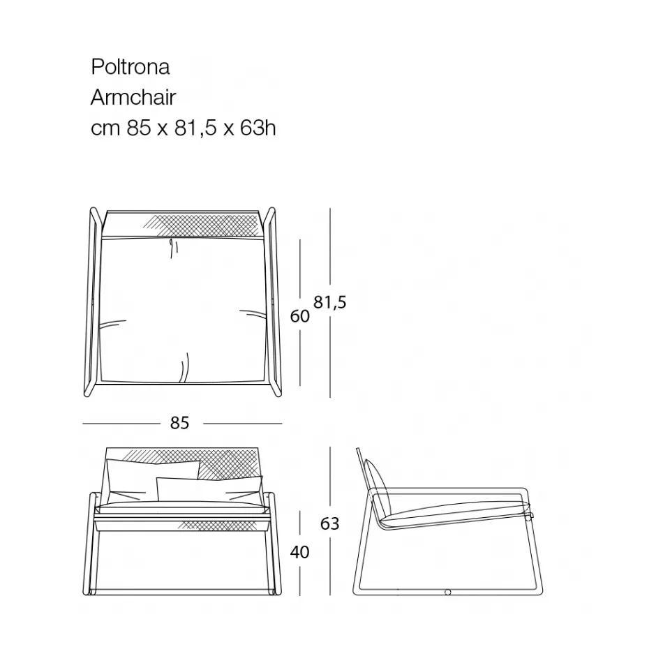 Kolltukë metalike në natyrë me jastëk luksoz Prodhuar në Itali - Karol Viadurini