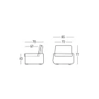 Kolltukë e jashtme nga polietileni me jastëk prej pëlhure Prodhuar në Itali - Belida Viadurini