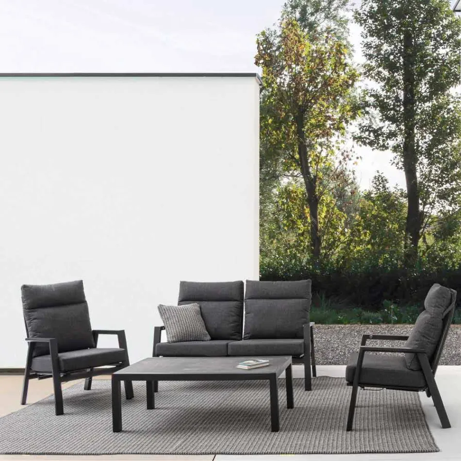 Kolltuku i mbështetur në natyrë në pëlhurë dhe alumin, 2 copë - Nathy Viadurini