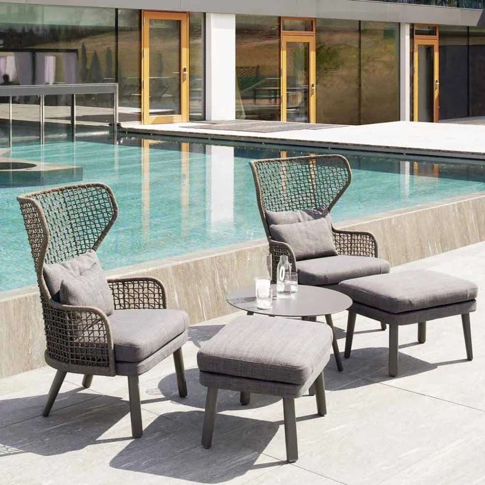 Varaschin Emma kolltuk i shtruar në natyrë i dizajnit modern Viadurini