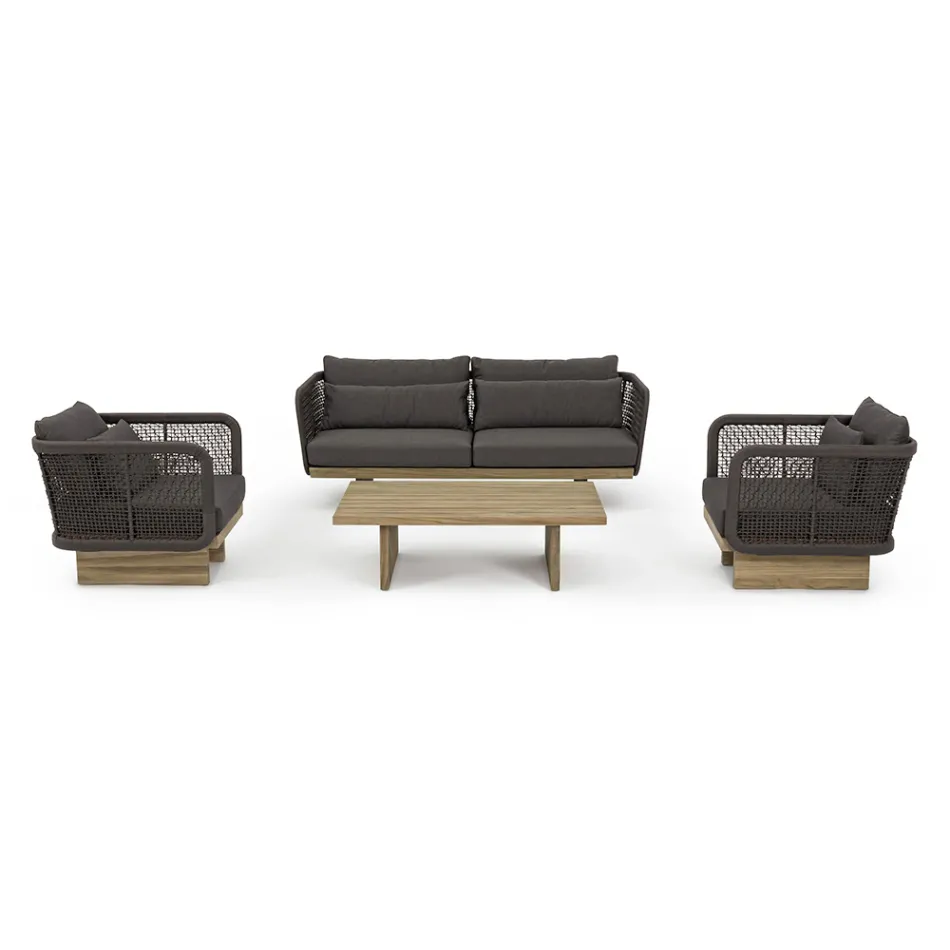 Kolltuku Kopshti me Bazë Tik dhe Mbështetës me Litar, Homemotion - Chantall Viadurini