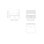 Kolltuku i kopshtit me sedilje prej pëlhure dhe strukturë alumini Prodhuar në Itali - Juliediv Viadurini